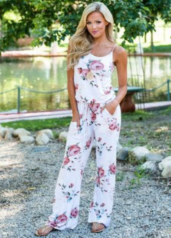 Floral Wide Leg Jumpsuit